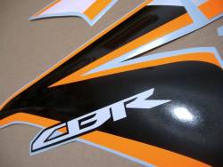 Honda CBR 125R 2011 orange/silver replacement decals