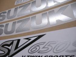 Stickers for Suzuki SV650S '02 blue half-fairing version