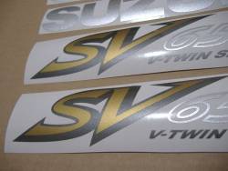 Decals for Suzuki SV 650S K2 black half-fairing version