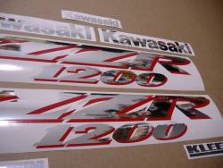 Graphics for Kawasaki ZZR 1200 silver 2002 model