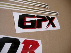 Kawasaki GPX 750R 1987 red aftermarket graphics set