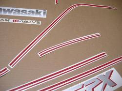 Kawasaki GPX 750R 1986 black model version adhesives