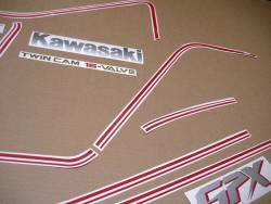 Kawasaki GPX 750R 1986 black model version stickers