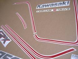 Kawasaki GPX 750R 1986-1987 restoration decals set