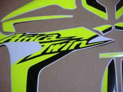 Neon Fluorescent yellow graphics for Honda Africa Twin