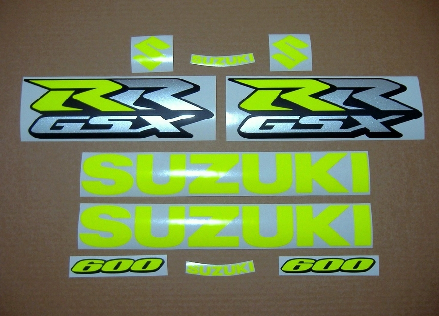 Suzuki GSX-RR 1000 custom neon yellow decal set