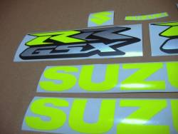 Suzuki GSXRR 750 high visibility yellow decals