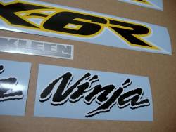 Kawasaki ZX6R 2002 yellow replacement graphics