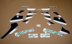 Kawasaki ZX-6R 2001 green restoration decals kit