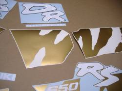 Stickers for Suzuki DR 650 RSE 1993 red model version