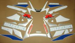 Suzuki 1000 2001 white blue stickers kit