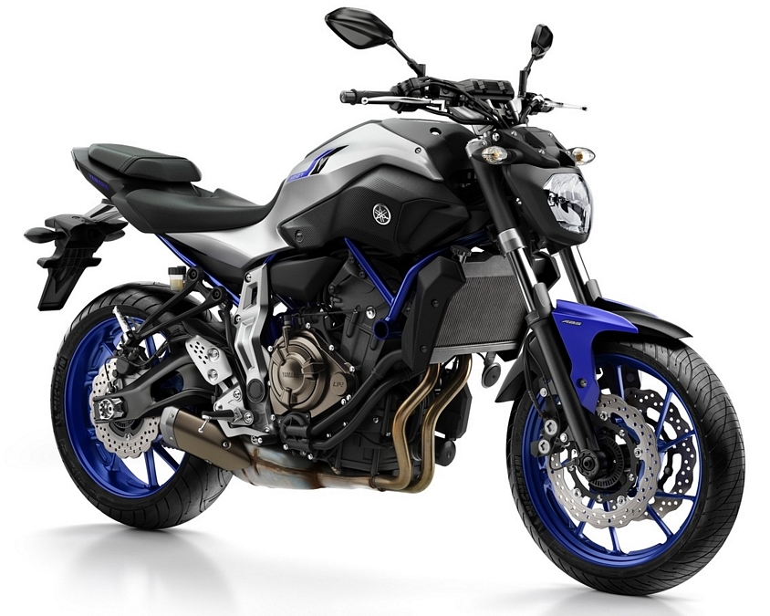 Yamaha MT-07 2016-2017 full logo decals set – silver/blue model 