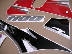 Suzuki GSXR 1100w '93 red oem style sticker set