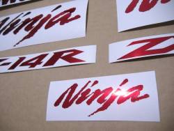 Kawasaki ZX-14 (ZX1400) custom red logo stickers