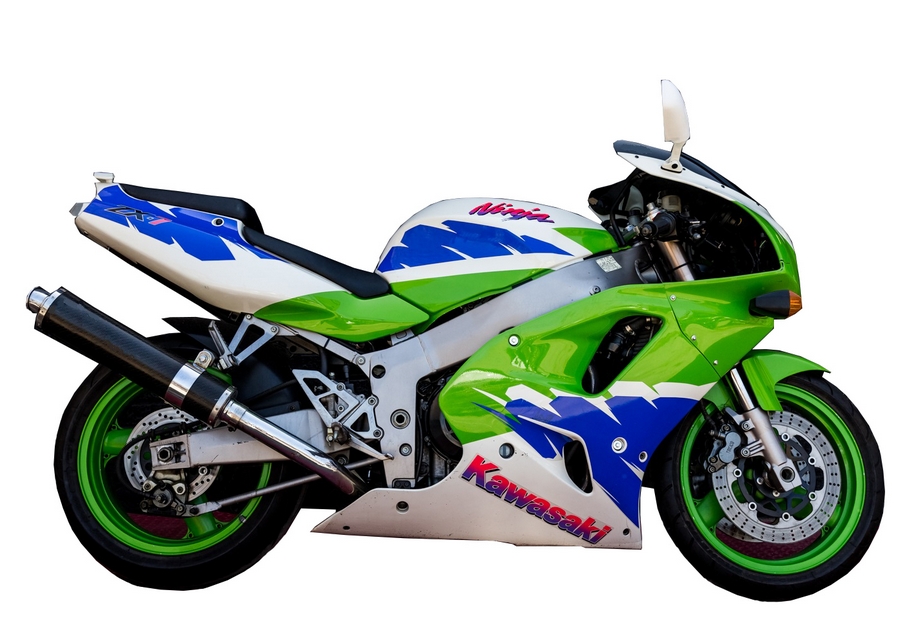 KAWASAKI ZXR 750 1994 - GREEN/WHITE/BLUE US MODEL STICKER SET (ZX-7)