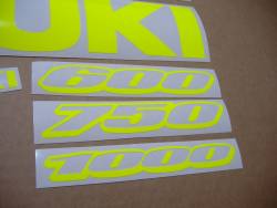 Neon yellow graphics for Suzuki GSXR 600/750/1000