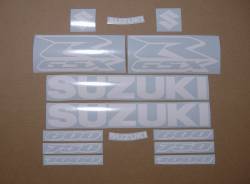 Suzuki GSX-R 750 custom white color decals set