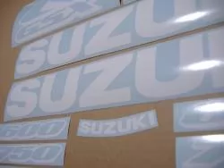Suzuki GSXR (Gixxer) 750 stickers with white outline logo