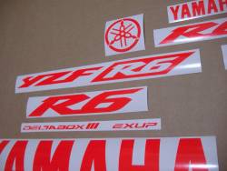Signal red logo decals for Yamaha YZF R6