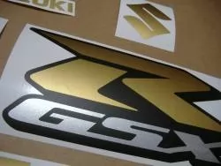 Matte gold logo stickers for Suzuki GSXR 600