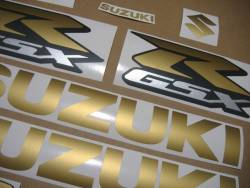 Satin gold stickers for Suzuki GSXR 750 (gixxer)