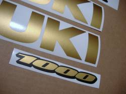 Matte gold logo stickers for Suzuki GSXR 1000