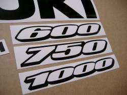 Suzuki gsxr 600 black color stickers set