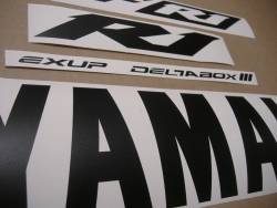 Yamaha YZF R1 stickers in custom satin black