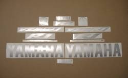 Satin silver grey logo decals for Yamaha R1