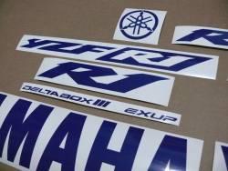 Royal blue logo stickers for Yamaha R1