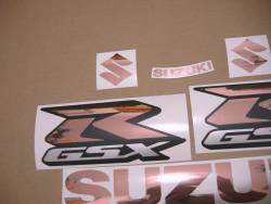 Suzuki GSXR 600 rose gold chrome sticker set