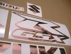 Rose gold color custom graphics for Suzuki GSXR 750