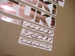 Rose gold color custom stickers for Suzuki GSXR 750