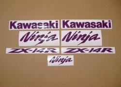 Kawasaki ZX14R ninja purple color logo decals