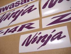 Purple sticker logo kit for Kawasaki ZX14R 1400 ninja
