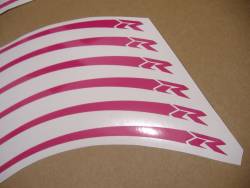 Suzuki gsxr hot pink wheel rim stripes decals