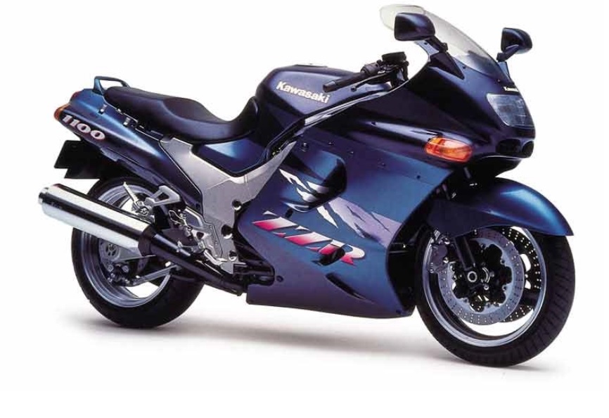 Kawasaki ZZR 1100 (ZX-11) 1994 decal set - green/dark blue model