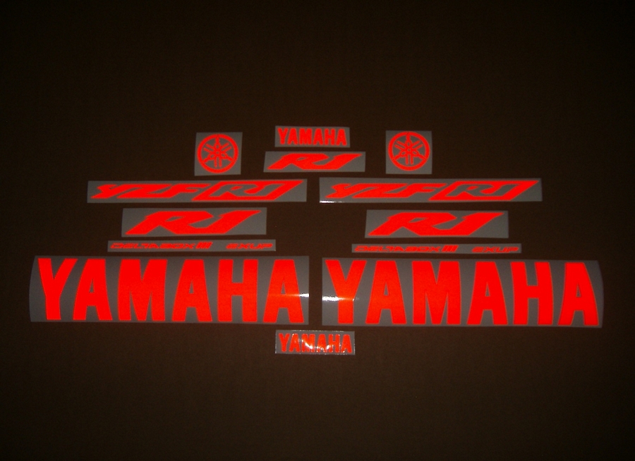 Reflective red logo stickers for yamaha r1 03