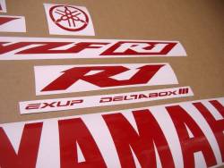 Yamaha R1 light reflective red color logo stickers