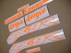 Fluorescent orange stickers for Kawasaki ZX9R 900