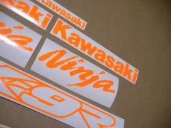 Signal orange decals set for Kawasaki ZX9R 900