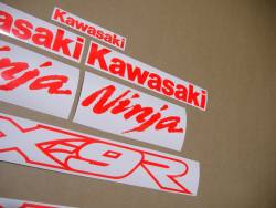 Kawasaki ZX9R ninja 900 high visibility red decals
