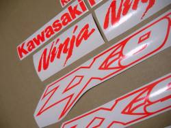 Kawasaki ZX9R ninja 900 neon red color decals