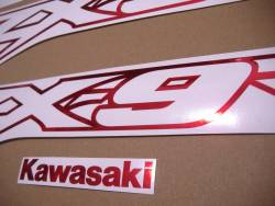 Kawasaki ZX9R ninja chrome red burgundy color decals