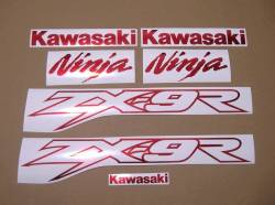 Chrome red decals for Kawasaki zx9r ninja 900
