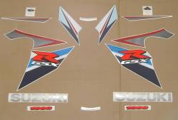 Suzuki GSX-R 1000 K7 white stickers set