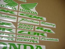 Honda CBR Fireblade lime poison green color decals