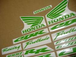 Honda CBR 600RR lime poison green color stickers