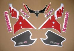 Kawasaki ZXR 750R M ninja 1993 restoration decal set