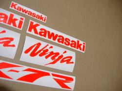 Fluorescent red decals for Kawasaki ZX7R ninja